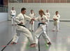 Mitglieder des  Karate-Do-Kwai Vereins Nordhausen trainieren in der Sporthalle in Kelbra.     