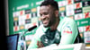 Werder-Zugang Victor Boniface bei seiner Vorstellung.