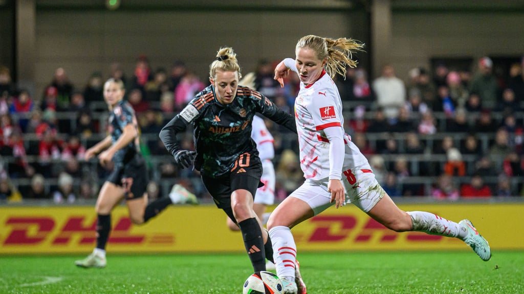 Das letzte Heimspiel von RB Leipzig Frauen gegen den FC Bayern München von noch am Cottaweg statt.