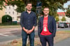  Fabian Jäger(rotes shirt) und der Neu-Dessauer Robert Schneider  starten bei den Bierbraumeisterschaften in Stralsund. 