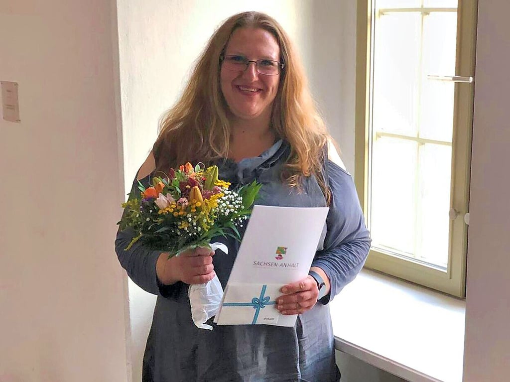 Julianna Dannecker aus Staßfurt hat den Integrationspreis des Landes bekommen.