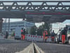 Bereits in der Vorwoche wurde der Schlussspurt zur Wiederinbetriebnahme des Straßenbahnverkehrs auf dem Magdeburger Damaschkeplatz vorbereitet.