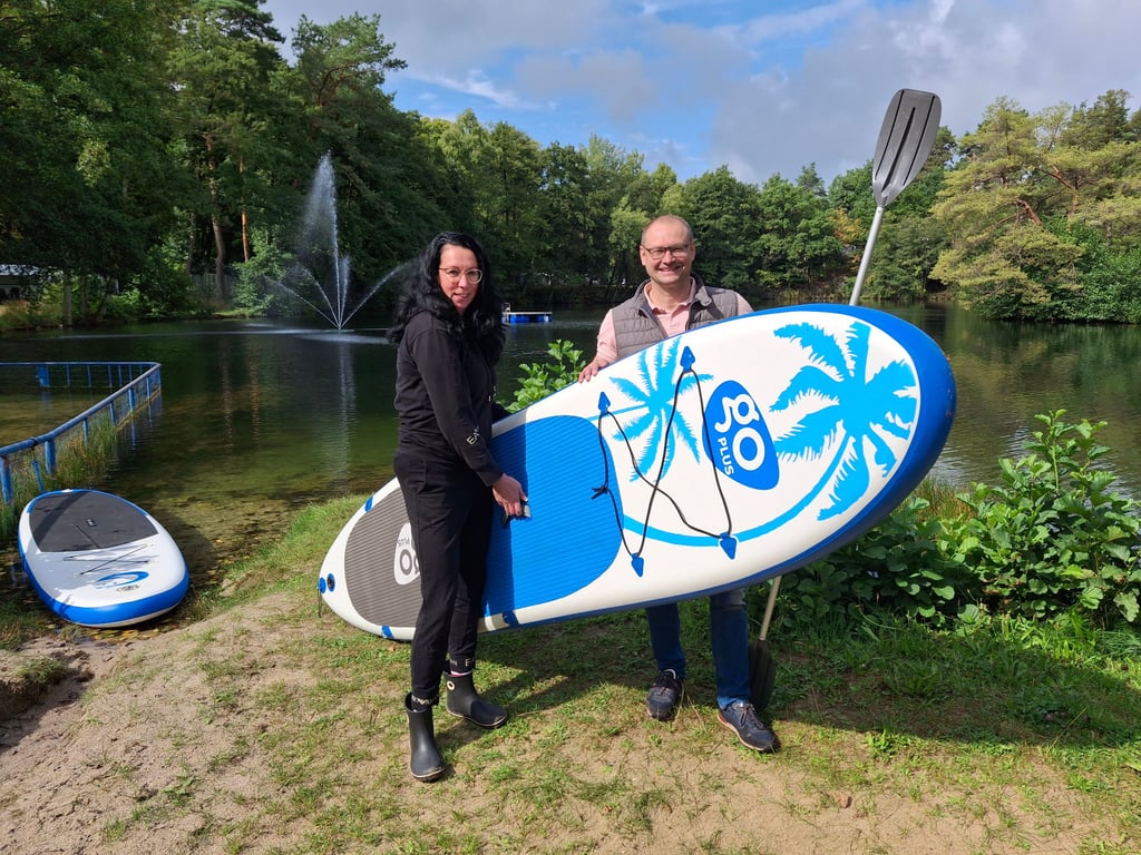 Daniela und Thomas Kopf in der Camping-Oase Süplingen.