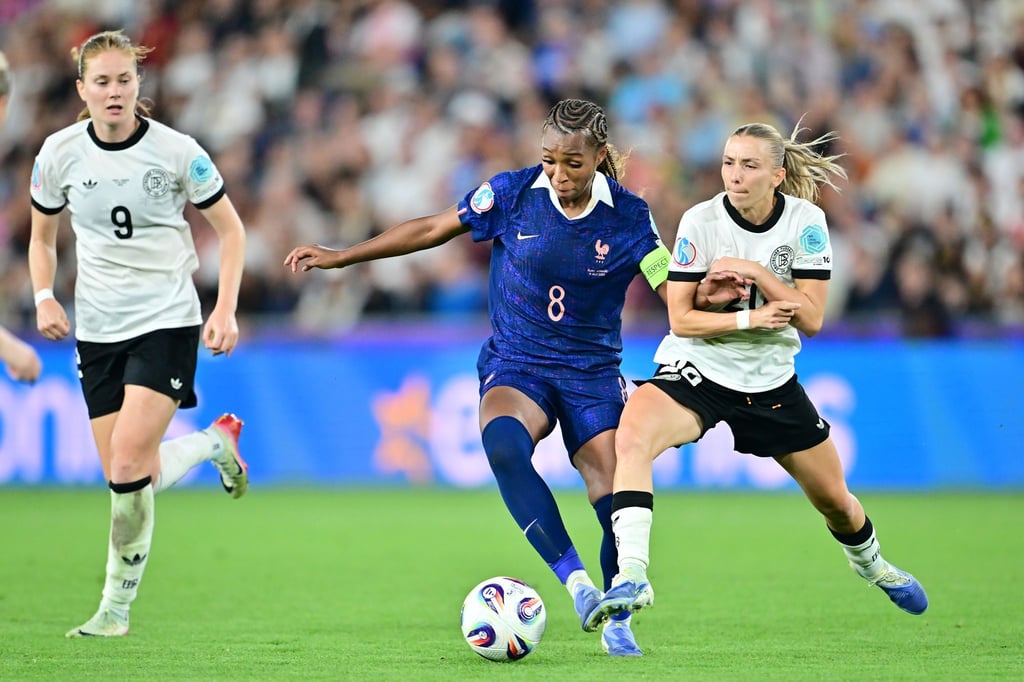 Stark am Ball: Frankreichs Mittelfeldstrategin Grace Geyoro, die im EM-Viertelfinale gegen Deutschland traf.