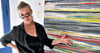 Uta Kilian Moes in Ihrem Atelier in Reicho. Derzeit bereitet sie die Ausstellung zum Tag des offenen Ateliers am dritten September-Wochenende vor.