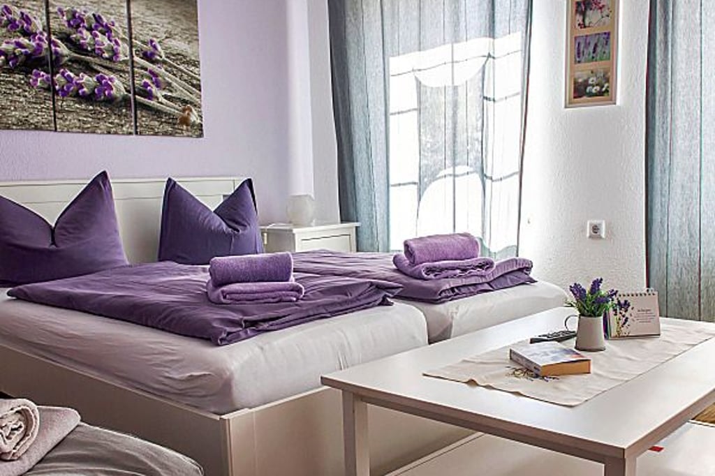 Eines der sieben Zimmer in der Pension.
