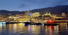 Die nächtliche Kulisse von Monaco.   