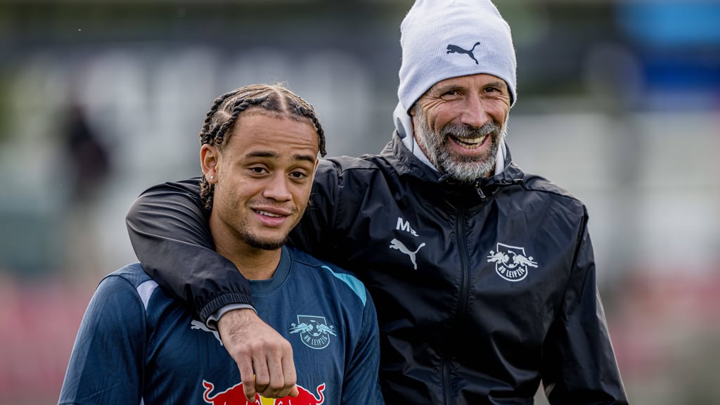 Sind beide nicht mehr bei RB: Xavi Simons und sein Trainer in Leipzig, Marco Rose
