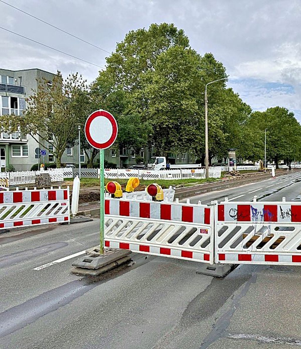 Die Köthener Straße im Dessauer Westen bleibt gesperrt.