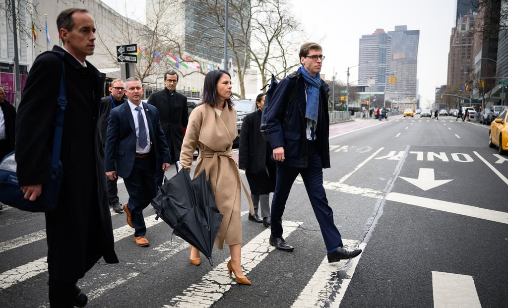 Ex-Außenministerin Baerbock 2024 bei einem Besuch in New York. (Archivbild)
