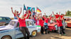 Mächtig viel los war zum Trabirennen  in Loitzschütz.  58  Rennpappen am Start: Eine starke Fangruppe hat Jenny Leutbecher aus Spora mitgebracht.