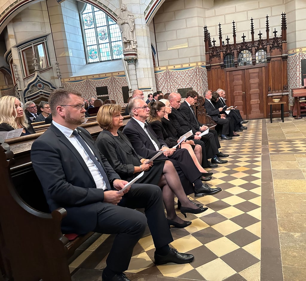 Gedenkfeier für Ex-Ministerpräsident Wolfgang Böhmer in der Wittenberger Schlosskirche.