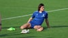 Jean Hugonet dehnt sich nach den Trainingseinheiten des 1. FC Magdeburg häufig auffällig lange.