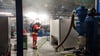 Feuer im Deutsche Bahn-Werk in Dessau-Roßlau.