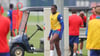 Castello Lukeba im Trainings bei RB Leipzig.