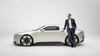 Vertriebsvorstand Marco Schubert vor dem neuen Audi-Sportwagen „Concept C“.