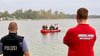 Aktuell läuft der Rettungseinsatz am Hufeisensee.