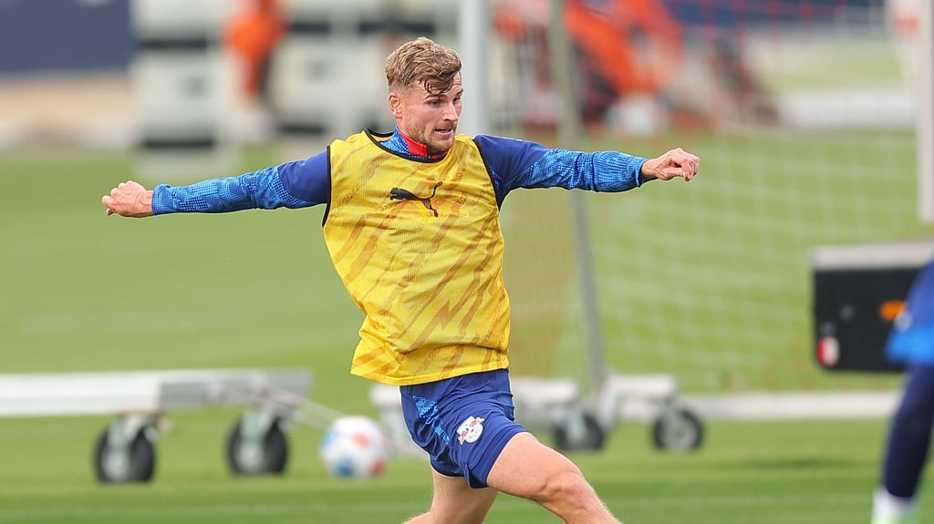 Timo Werner trainierte bei RB Leipzig zuletzt engagiert.