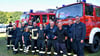 Sonntagmorgen auf dem  Pferdemarkt in Havelberg. Kameraden aus den Ortsfeuerwehren sind bereit für den letzten Tag der Brandwache auf dem Festgelände. 