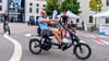 Am Dienstag haben etliche Wittenberger auf dem Arsenalplatz Spezialfahrräder und Lastenbikes getestet.