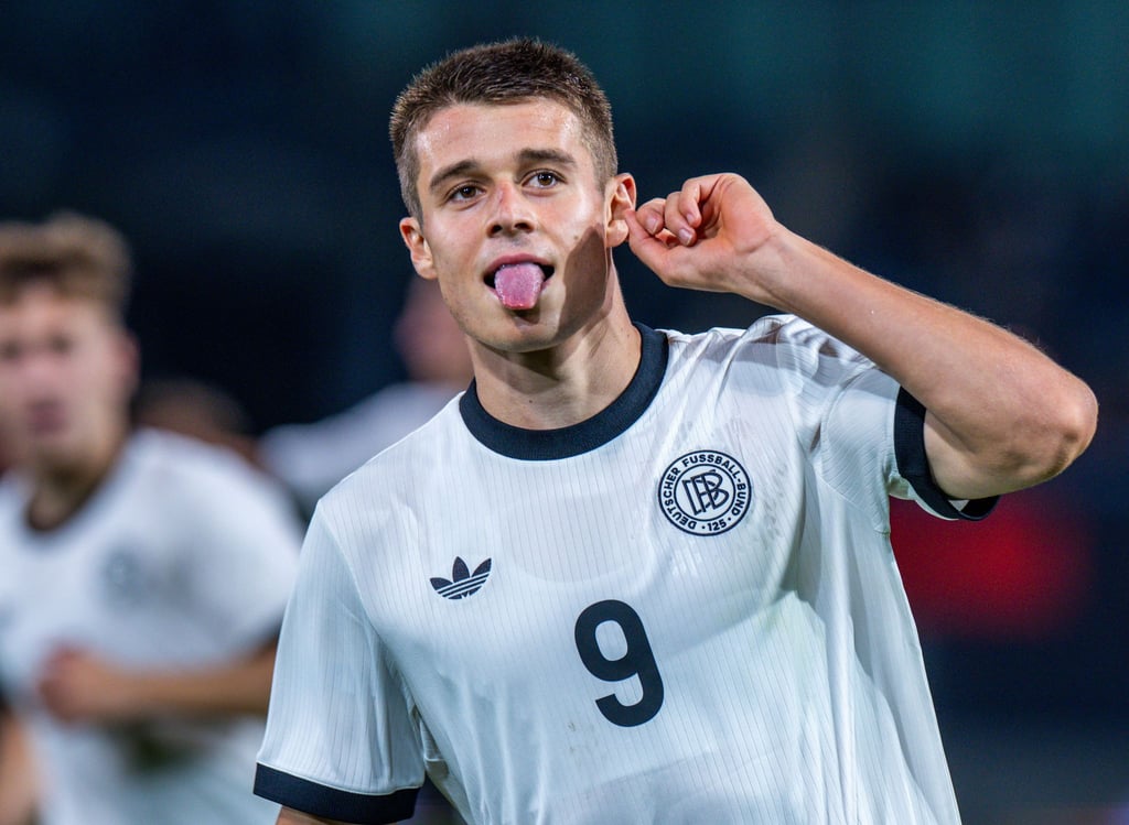 U21-Nationalspieler Nicolo Tresoldi jubelt über seinen Treffer zum 3:0 gegen Lettland.
