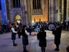 Die Cathedral Pipes and Drums bei ihrem Auftritt zur Nacht der Kirchen 2025 in Halberstadts Dom. Am 13. September sind sie mit mehreren anderen Musikern wieder im Dom zu erleben.