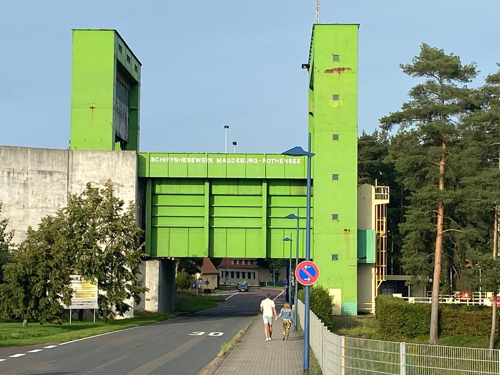Schiffshebewerk Magdeburg-Rothensee. Auch dieses ist zum Tag des offenen Denkmals ein lohnenswertes Ausflugsziel.