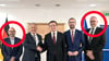 Christdemokraten auf Balkan-Tour: Das Foto von Anfang Juni zeigt (von links) Michael Schmidt, Gunnar Schellenberger, Kosovo-Premier Albin Kurti, Botschafter Faruk Ajeti und Remo Kannegießer.