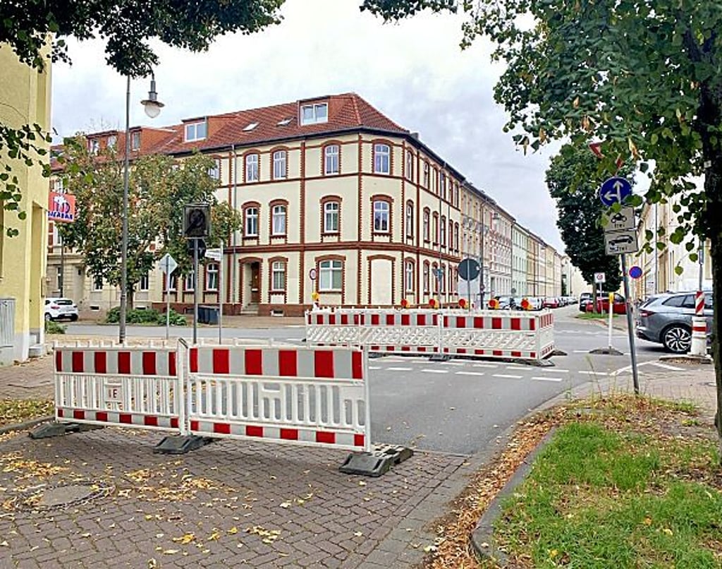Die Alexandrastraße in Dessau-Nord ist voll gesperrt.