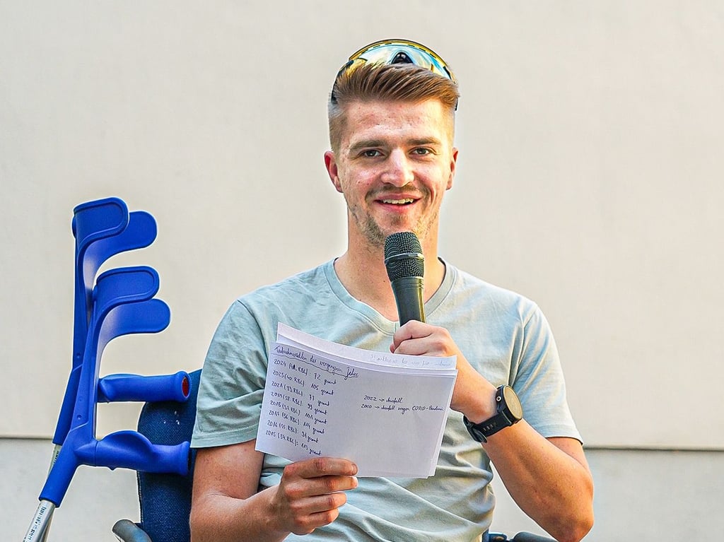 Nach erneutem Verletzungsdrama wird der noch auf Krücken angewiesene Tim Rummler am morgigen Samstag beim Rudelsburglauf in Bad Kösen als Moderator fungieren.