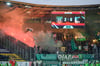 Zuletzt sorgten Fans der BSG Chemie Leipzig beim Derby im Frühjahr in Halle für eine Spielunterbrechung. Am Freitag steht das Derby wieder an.