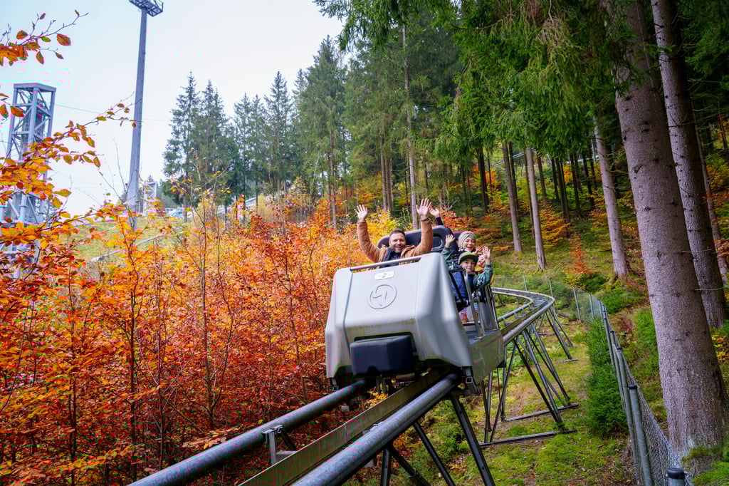 Action mit der Erlebnisbahn in der Sparkasse Vogtland Arena Klingenthal