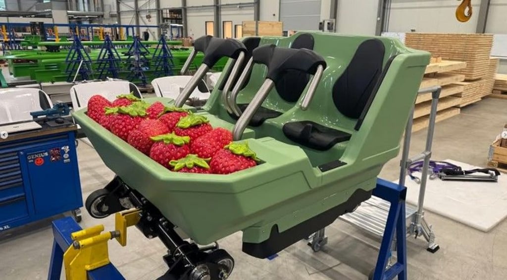 In diesen Sitzen für eine neue Achterbahn im Karls Erlebnishof in Döbeln sollen ab Sommer 2026 viele Kinderaugen leuchten.
