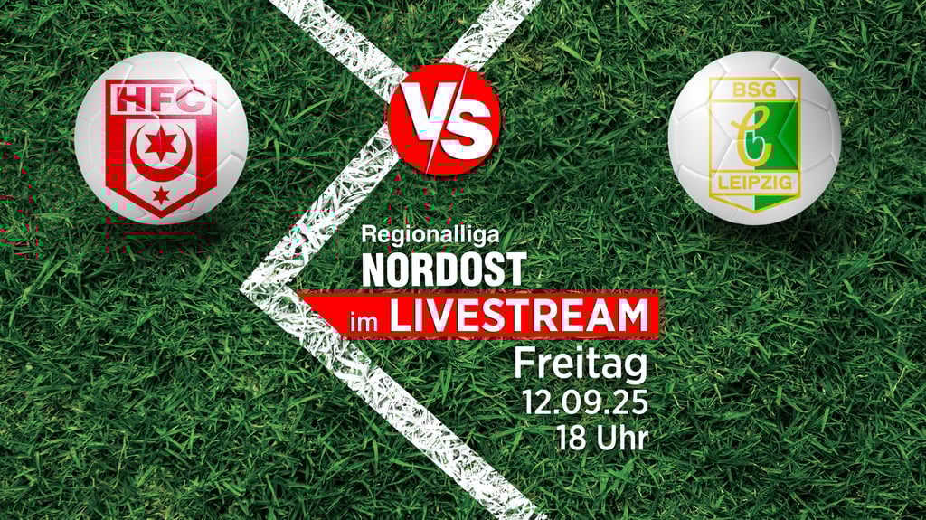 Regionalliga Nordost: Hallescher FC gegen Chemie Leipzig am Freitagabend im Livestream