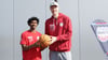SBB Baskets Modestas Paulauskas (r.) und Jalen Benjamin freuen sich auf das erste Spiel in Magdeburg.