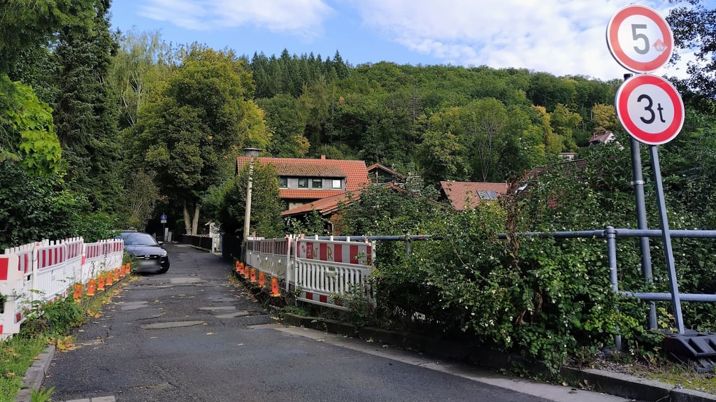 Diese Brücke in Wernigerode ist so marode, dass sie notdürftig abgestützt werden muss.
