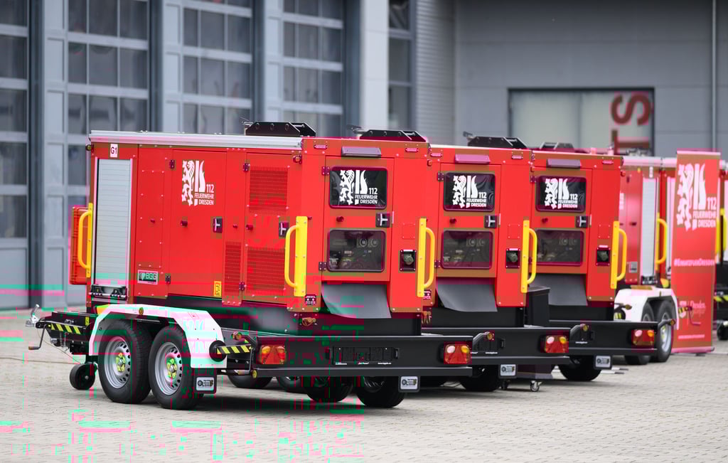 Die mobilen Stromgeneratoren sollen die Versorgung von Rettungsdienst und Feuerwehr zusätzlich absichern.
