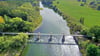 Die Brücke über das alte  Muldewehr ist seit Jahren gesperrt. 