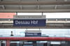 Der Hauptbahnhof in Dessau. 