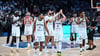 Deutschlands Basketballer feiern den Finaleinzug bei der EM.