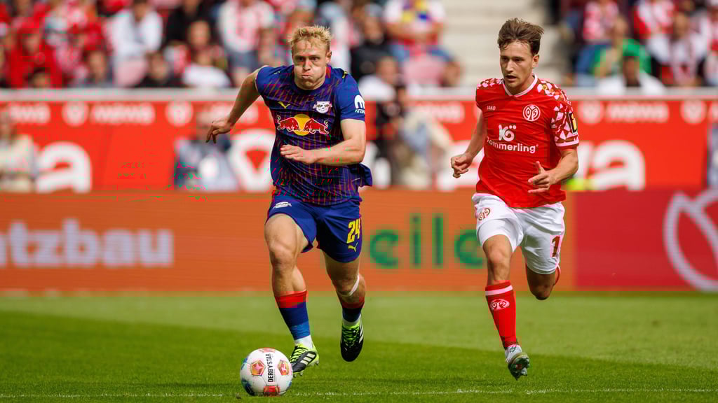 RB-Star Xaver Schlager vor seiner Verletzung beim 1:0 in Mainz
