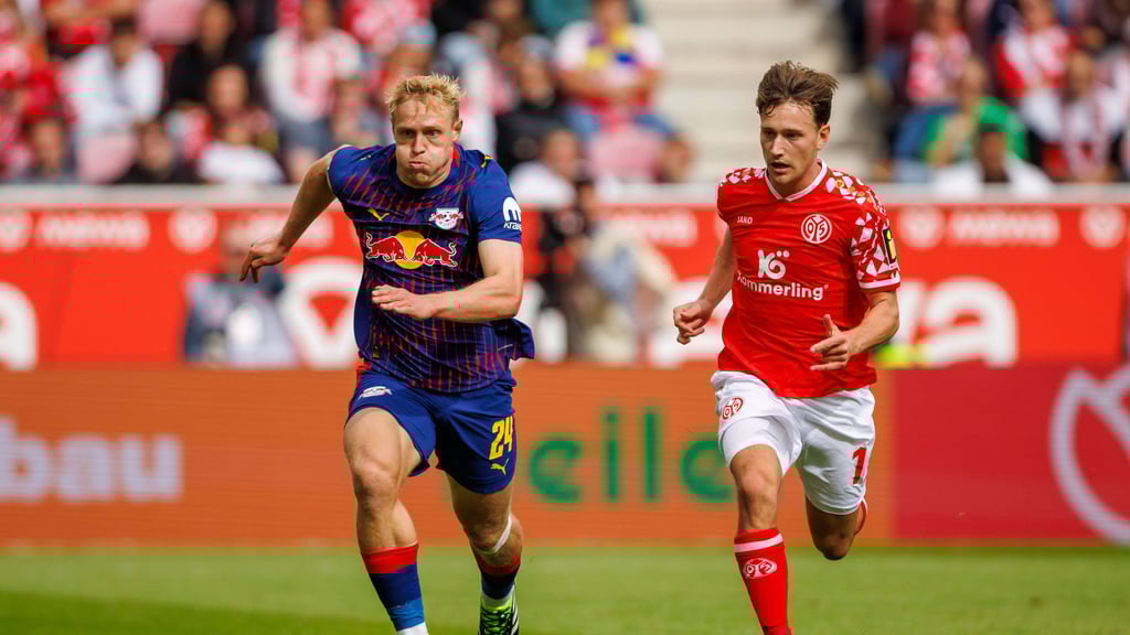 RB-Star Xaver Schlager vor seiner Verletzung beim 1:0 in Mainz