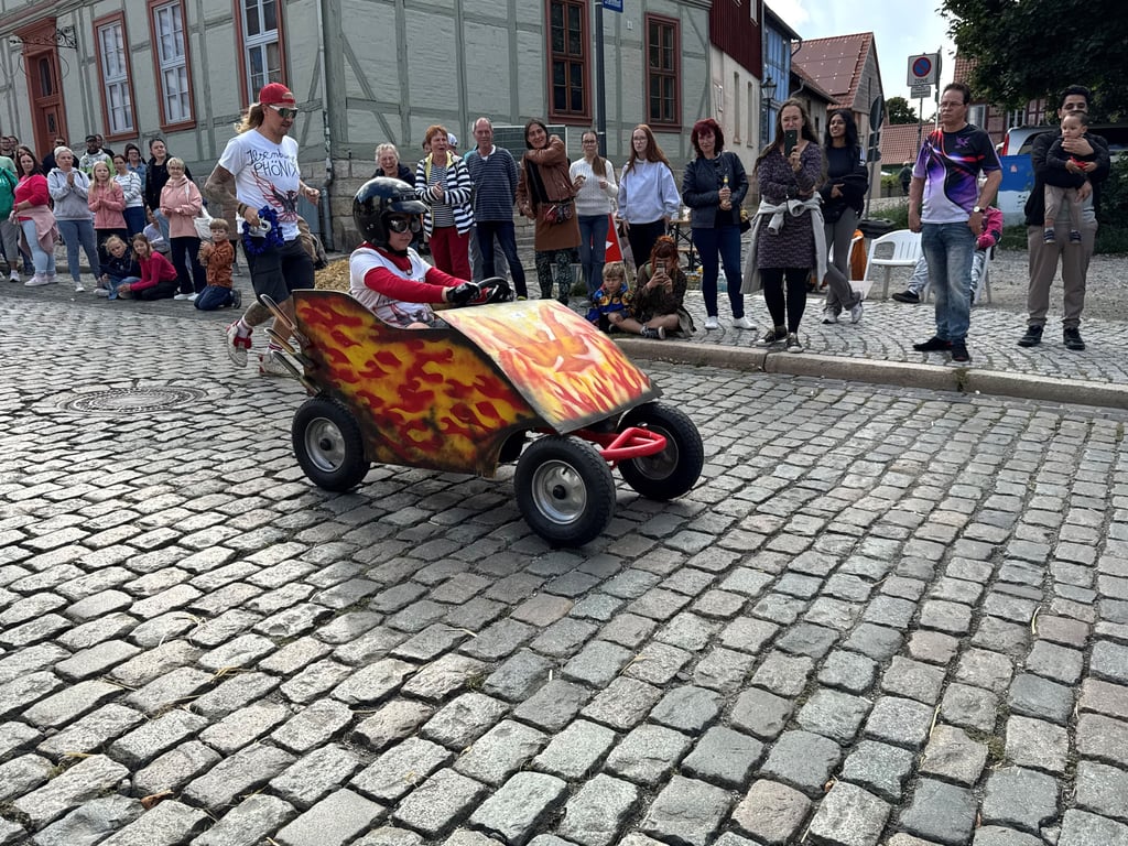 Halberstadts Grudenberg war am 13. Sepetmber Veranstaltungsort des Halberstädter Seifenkistenrennens.