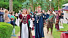 36. Tangermünder Burgfest:&nbsp;Kaiser Karl IV. und Gattin Elisabeth von Pommern nehmen  des Volkes Huldigung in der kaiserlichen Residenz Tangermünde entgegen.