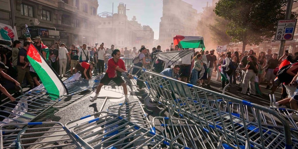 Propalästinensische Demonstranten hatten für den Abbruch der letzten Vuelta-Etappe gesorgt.