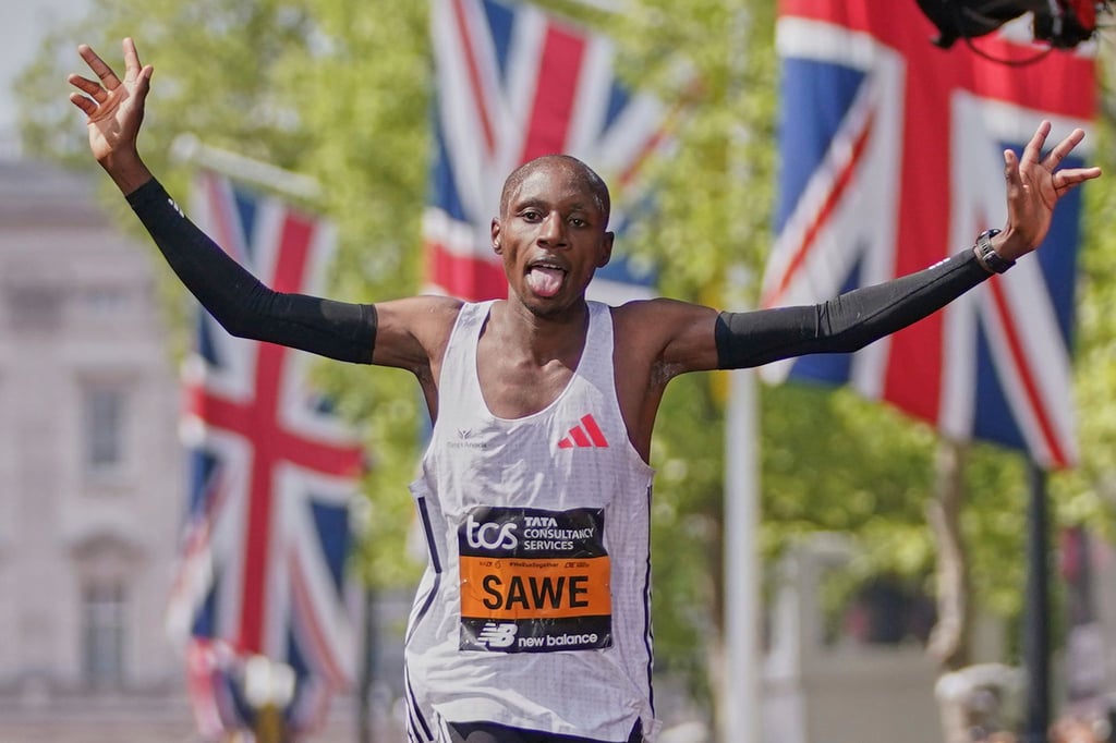 London-Sieger Sabastian Sawe tritt am Sonntag beim Berlin-Marathon an. (Archivbild)