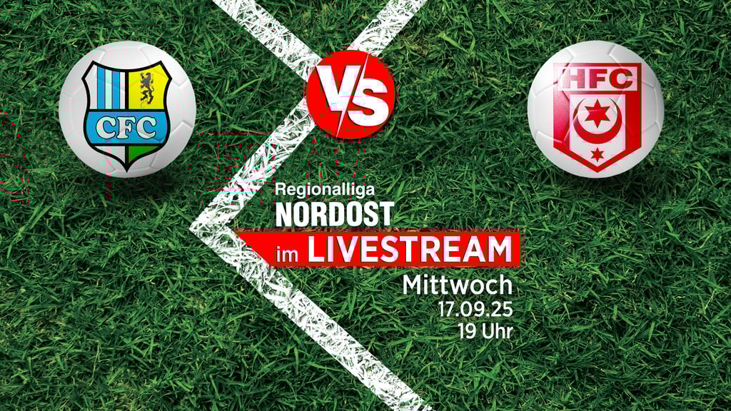 Am 17. September treffen in der Regionalliga Nordost der Chemnitzer FC auf den Halleschen FC. Volksstimme und Mitteldeutsche Zeitung übertragen die Partie im Livestream.