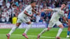Kylian Mbappé (links) nach seinem Treffer zum 1:1