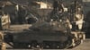 Israelische Panzer an der Grenze zum Gazastreifen.
