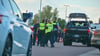 Bei einer Großkontrolle der Polizei sind auf der A14 bei Magdeburg 250 Einsatzkräfte länderübergreifend im Einsatz. 